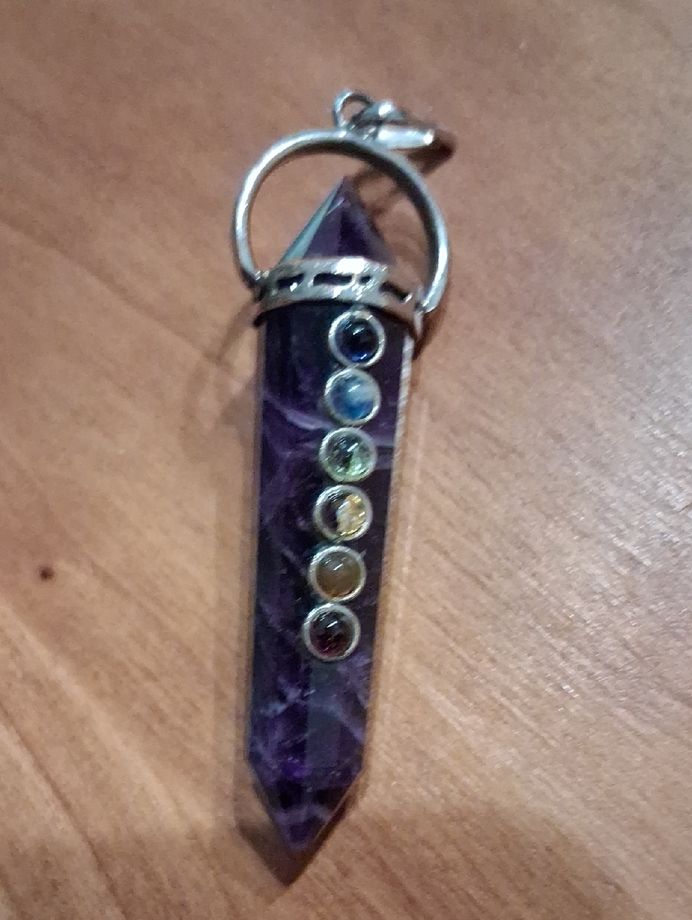 Purple Crystal Chakra Pendant